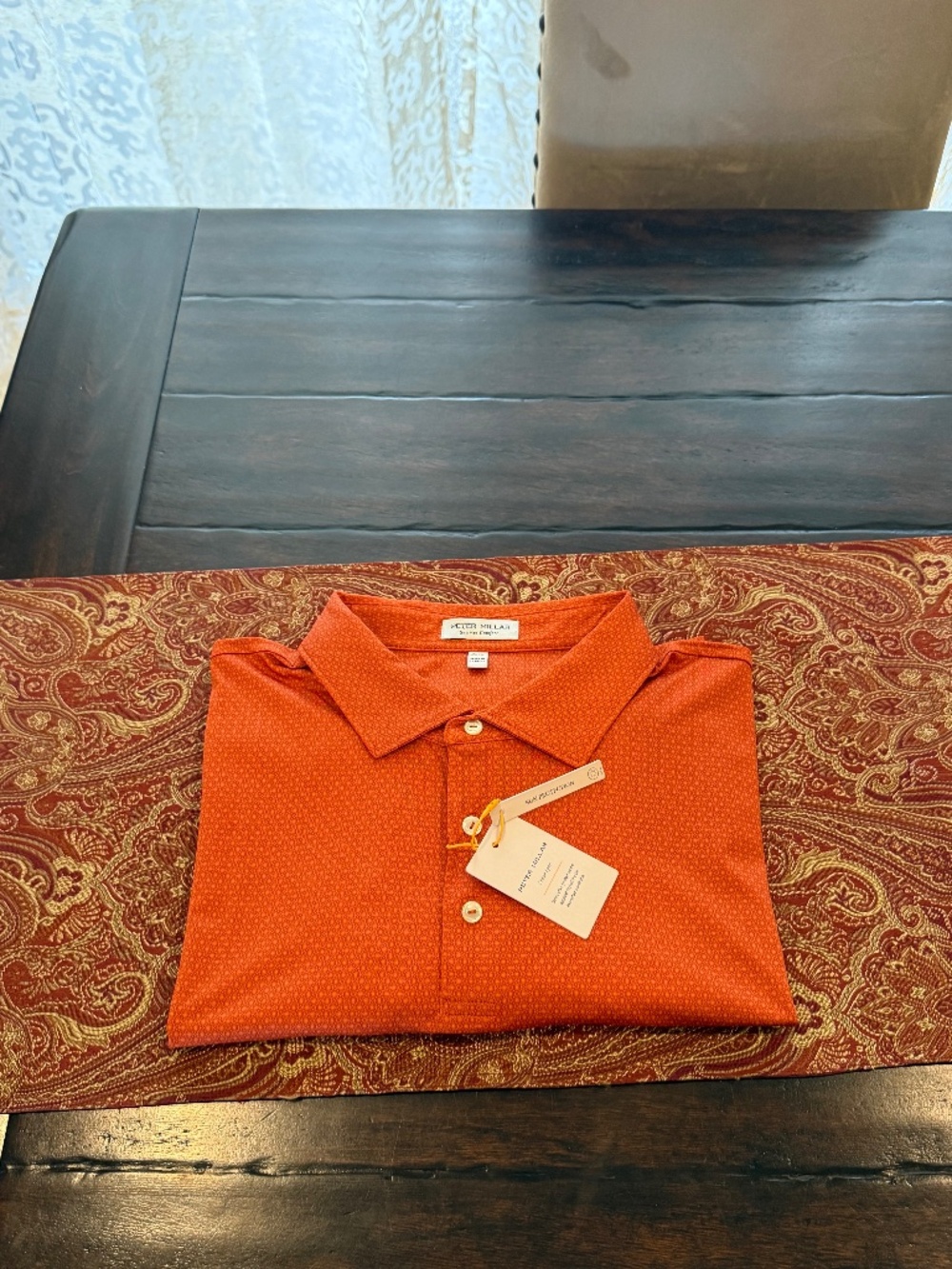 Peter Millar Men's XXL Rust 1 Tesseract Performance Jersey Polo MSRP $145